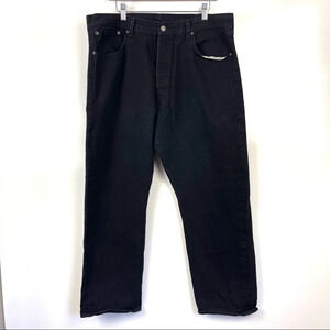 Levi's Black Classic 501 Straight Leg Button Fly Jeans Size 40x30